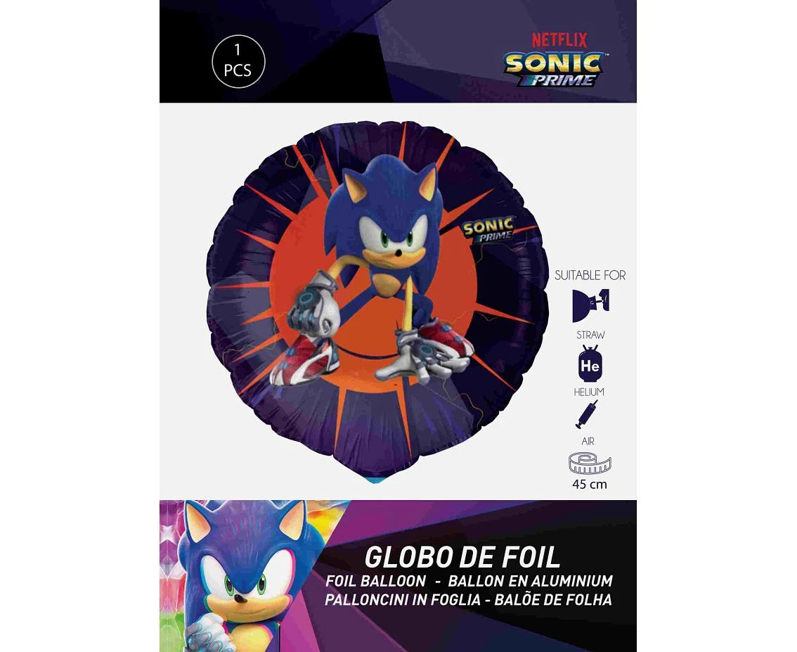 Balon foliowy 18" FX - Sonic, pakowany