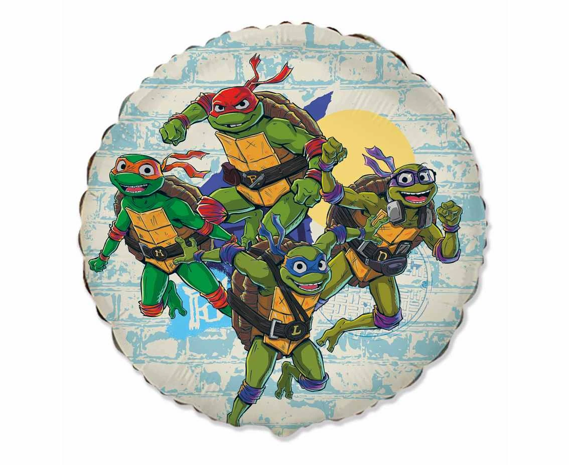 Balon foliowy 18" FX - Żółwie Ninja, pakowany