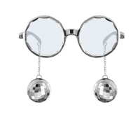 Okulary Disco, srebrne