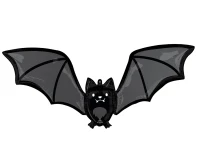 Balon foliowy SuperShape  Glow Batty Bat, 106cm w x 48cm KK