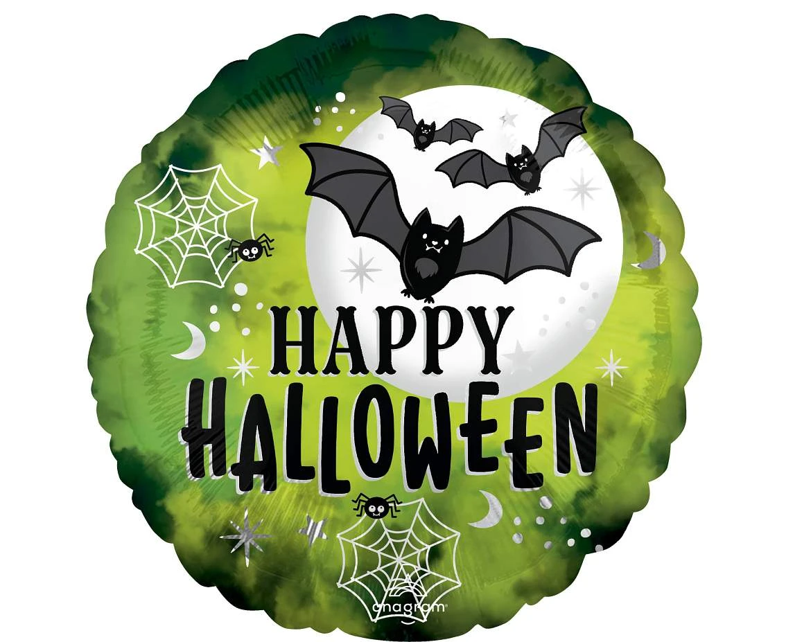 Balon foliowy 18"  Glow Batty Halloween KK