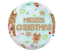 Balon foliowy 15" ORBZ - kula Merry Christmas KK