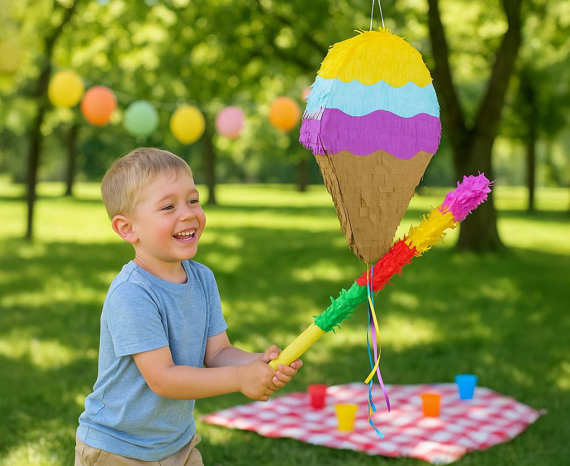 Piniata Lody w wafelku, 23x7.5x43cm