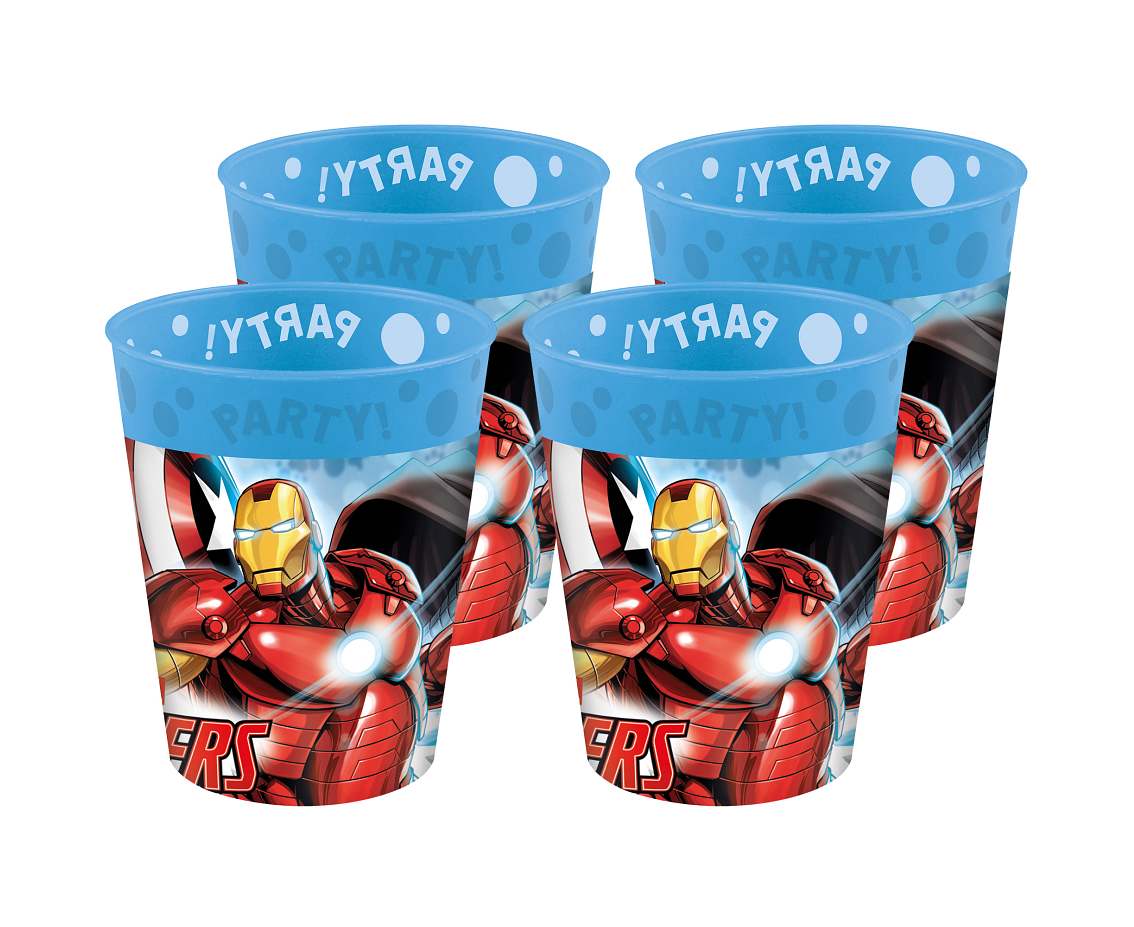 Kubeczki wielokrotnego użytku Avengers Infinity Stone, 250 ml, 4 szt. KK