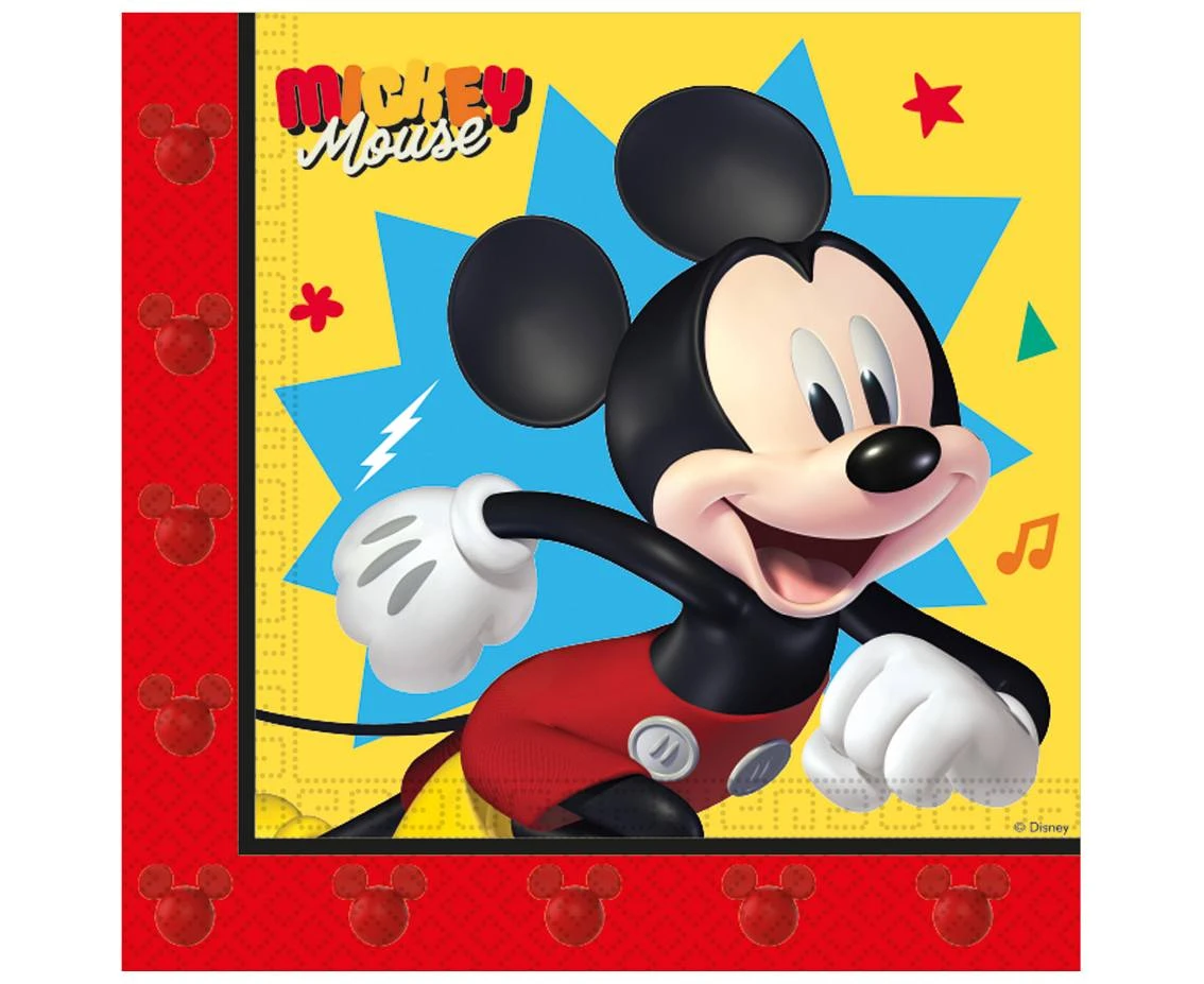 Serwetki papierowe Mickey Jump Into Fun, 33x33 cm, 20 szt.