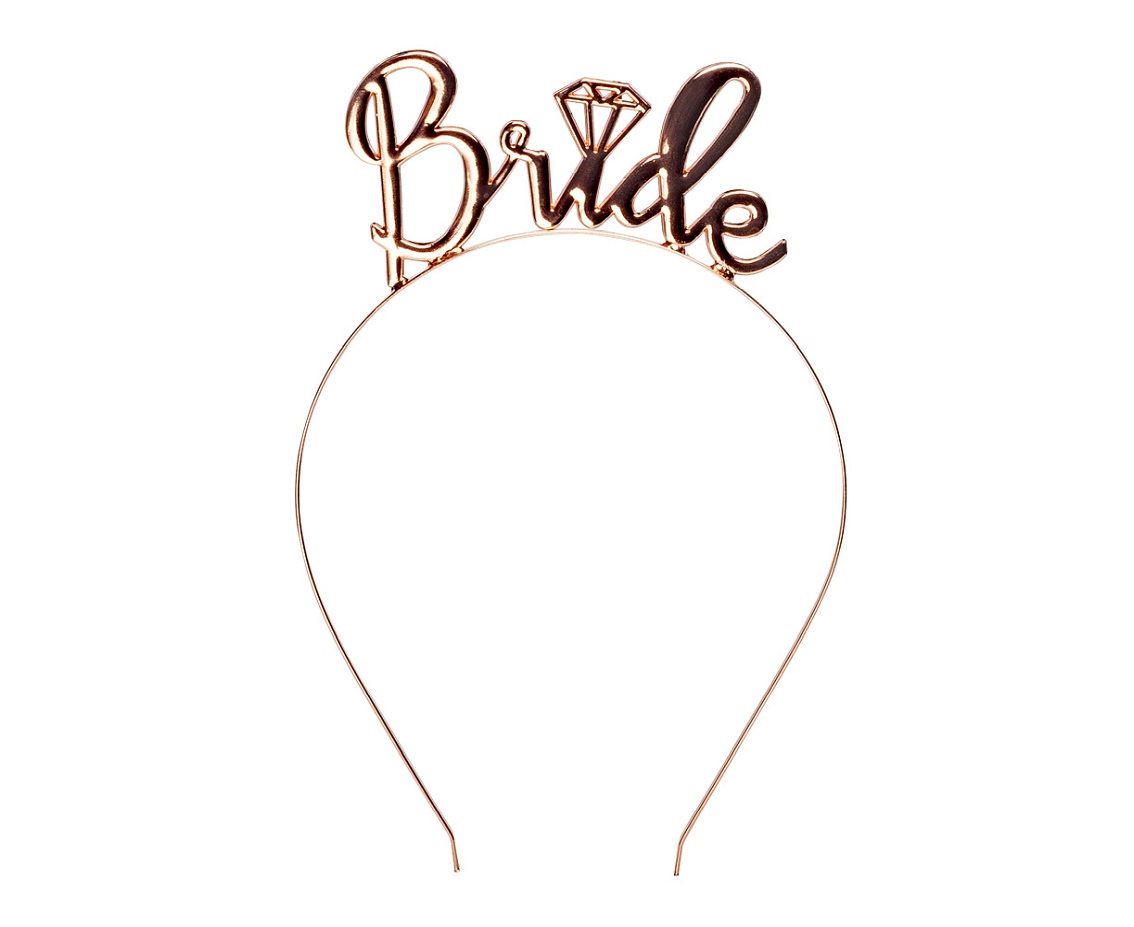 Metalowa tiara 'Bride' różowe złoto