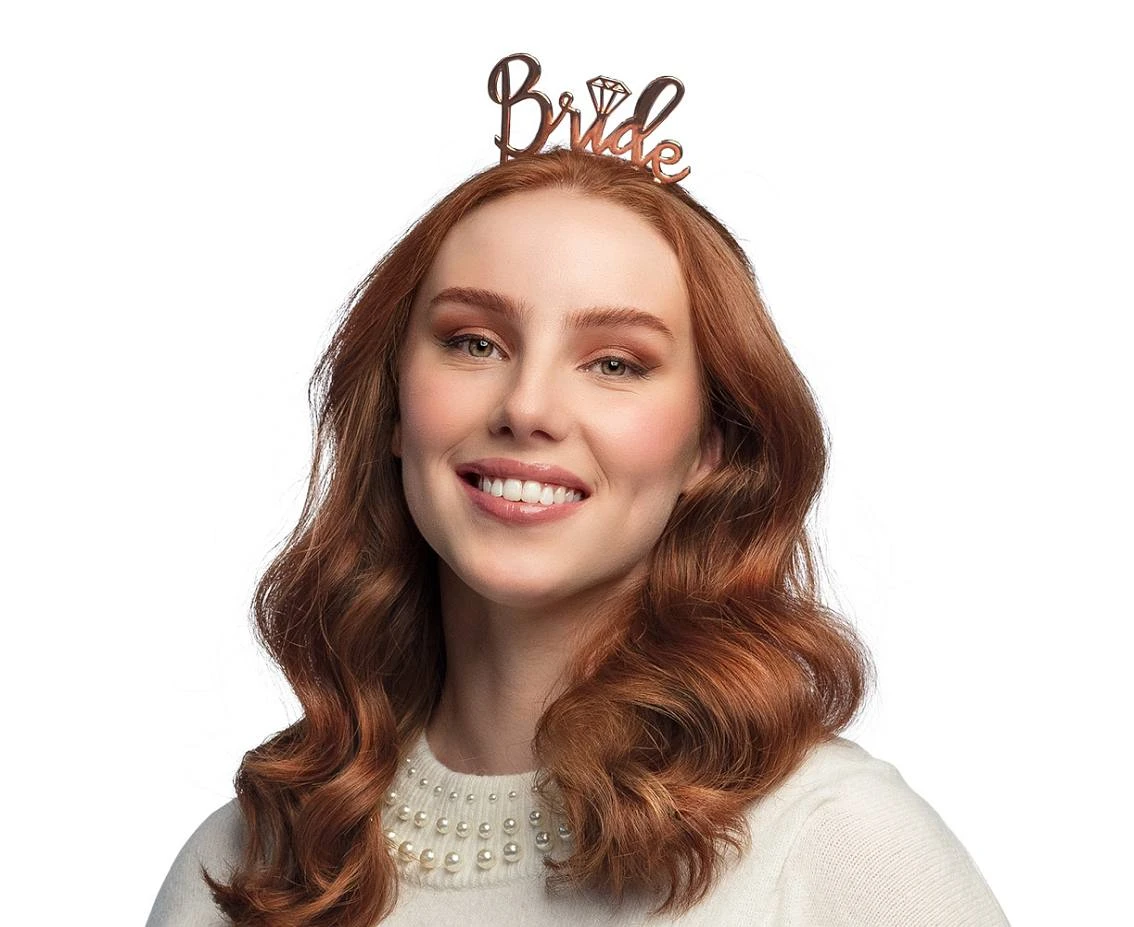 Metalowa tiara 'Bride' różowe złoto