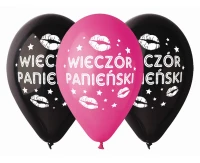 Balony Gemar 12", pastel premium hen night wieczór panieński, 5szt. KK