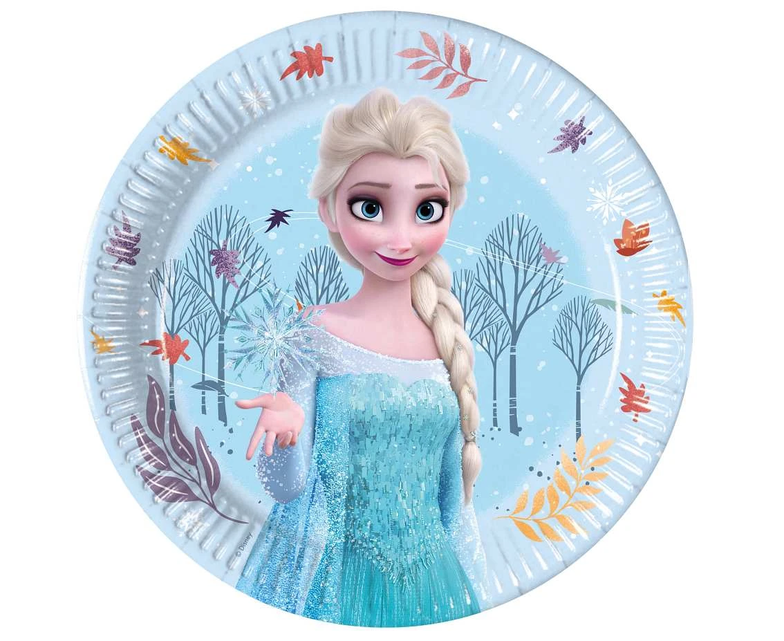 Talerzyki papierowe Frozen Idyllic Wonder, 20cm, 8 szt.
