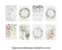 Laurka extra B6X 117x167 Ślub zest. 691 Kwiaty - Akwarela, Grafika, Róże