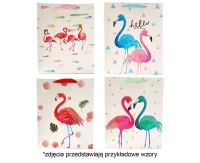 Torebka prezentowa flamingi 8031C 18x23x10cm p12, mix, 1 szt