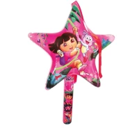 Dmuchaniec gwiazda na pałce "Dora" (z groszkami i dzwonkiem) KK