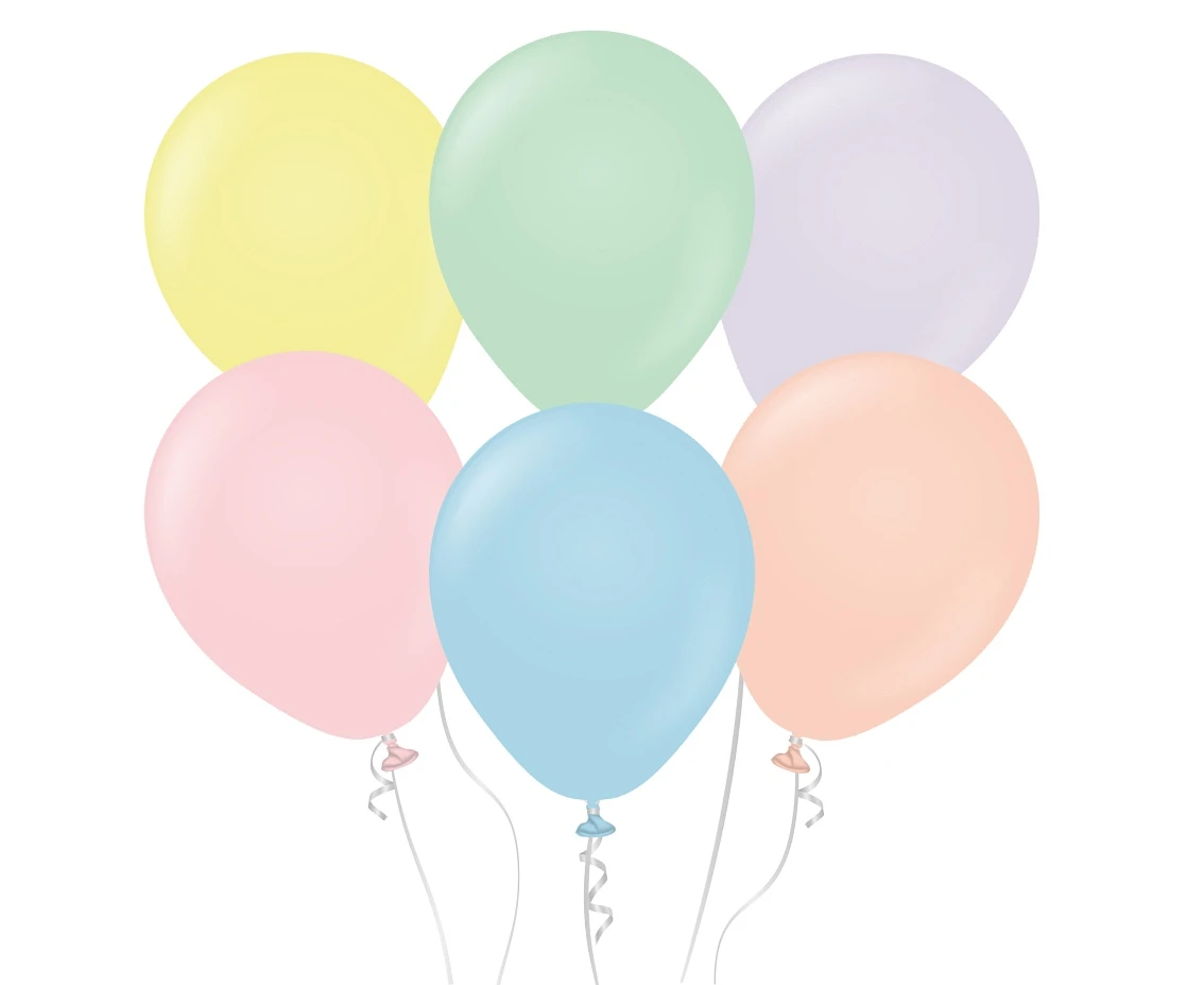 Balony Kalisan 12", (macaron assorted) macaron mix, 100szt.