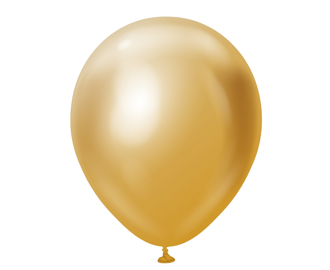 Balony Kalisan 12", (mirror gold) mirror złote, 50szt.