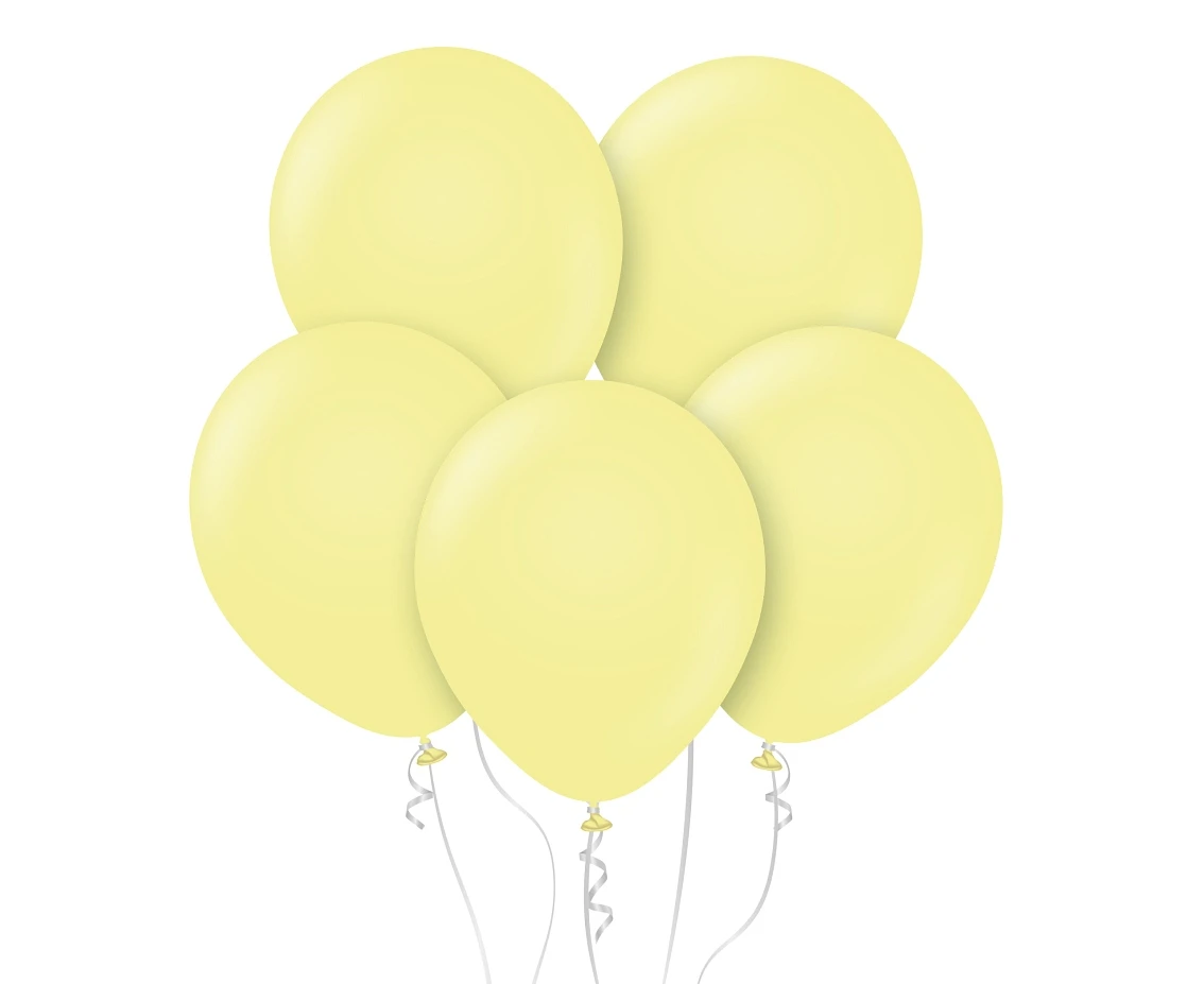 Balony Kalisan 18", (macaron yellow) macaron żółte, 25szt.