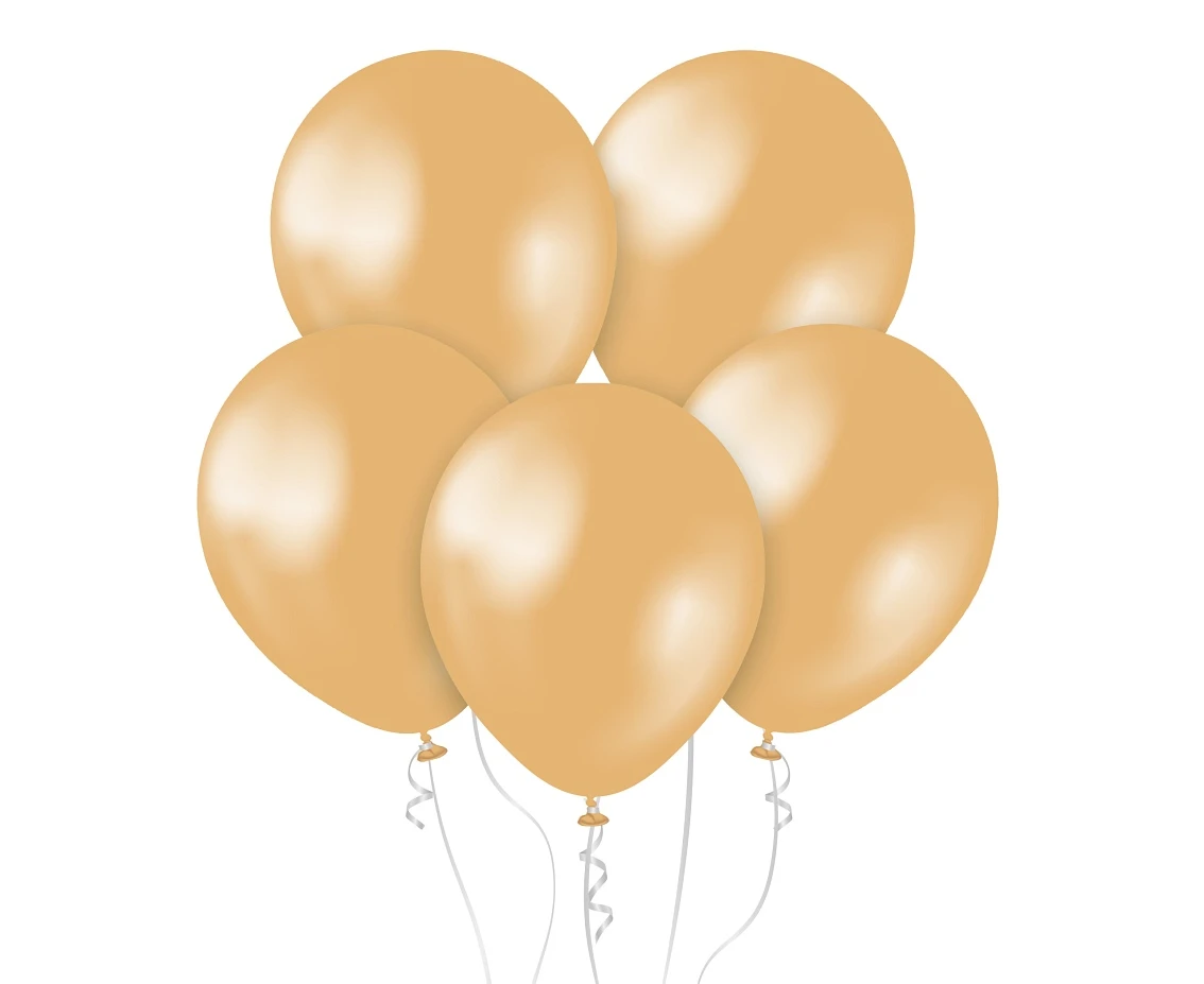 Balony Kalisan 18", (metallic gold) metalik złote, 25szt.