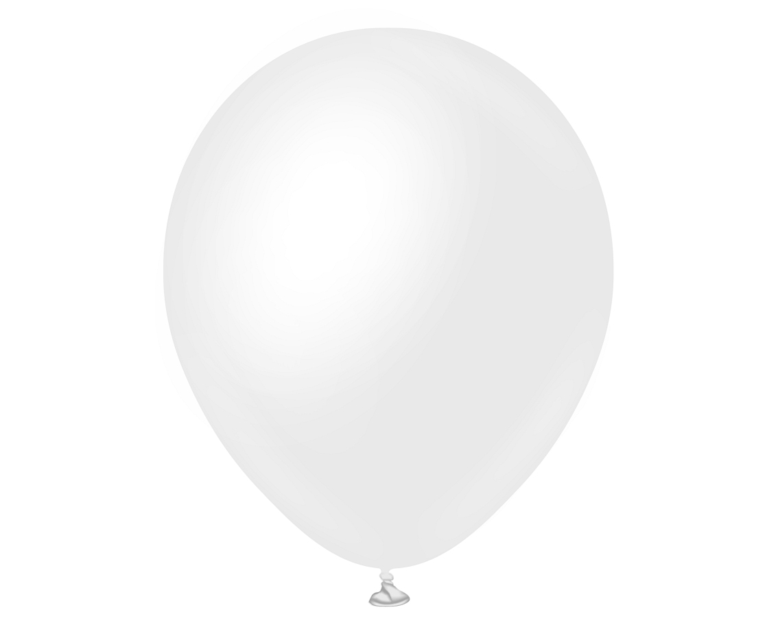 Balony Kalisan 18", (opaque satin snow white) nieprzezroczyste satynowe śnieżnobiałe, 25szt.