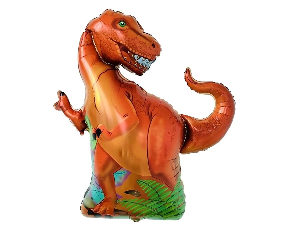 Balon foliowy Dinozaur T-rex, pomarańczowy, 66x59cm