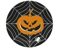 Talerzyki papierowe Halloween DAISY, Dynia, 22,7 cm, 8 szt.