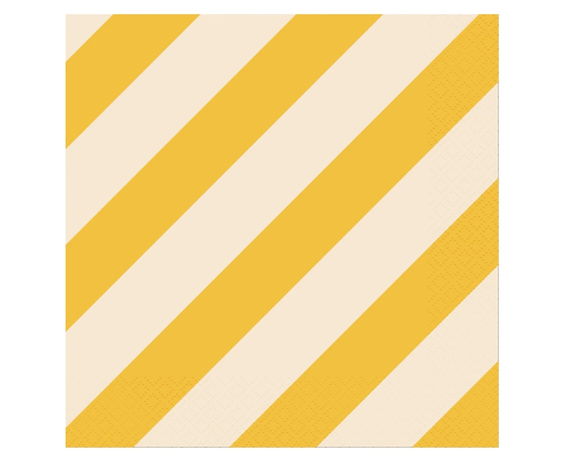 Serwetki pap. Paski (żółty-beżowy) 33x33 cm, 20 szt.