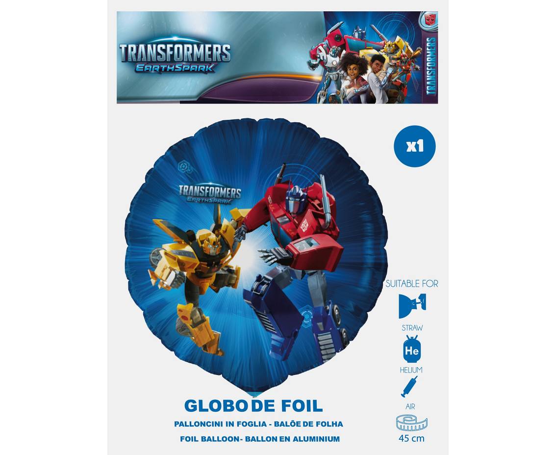 Balon foliowy 18" FX - Transformers Earthspark, pakowany