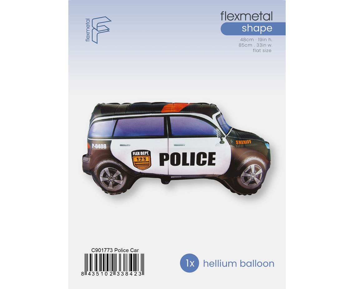 Balon foliowy 24" FX - Police Car (opak. papierowe), pakowany