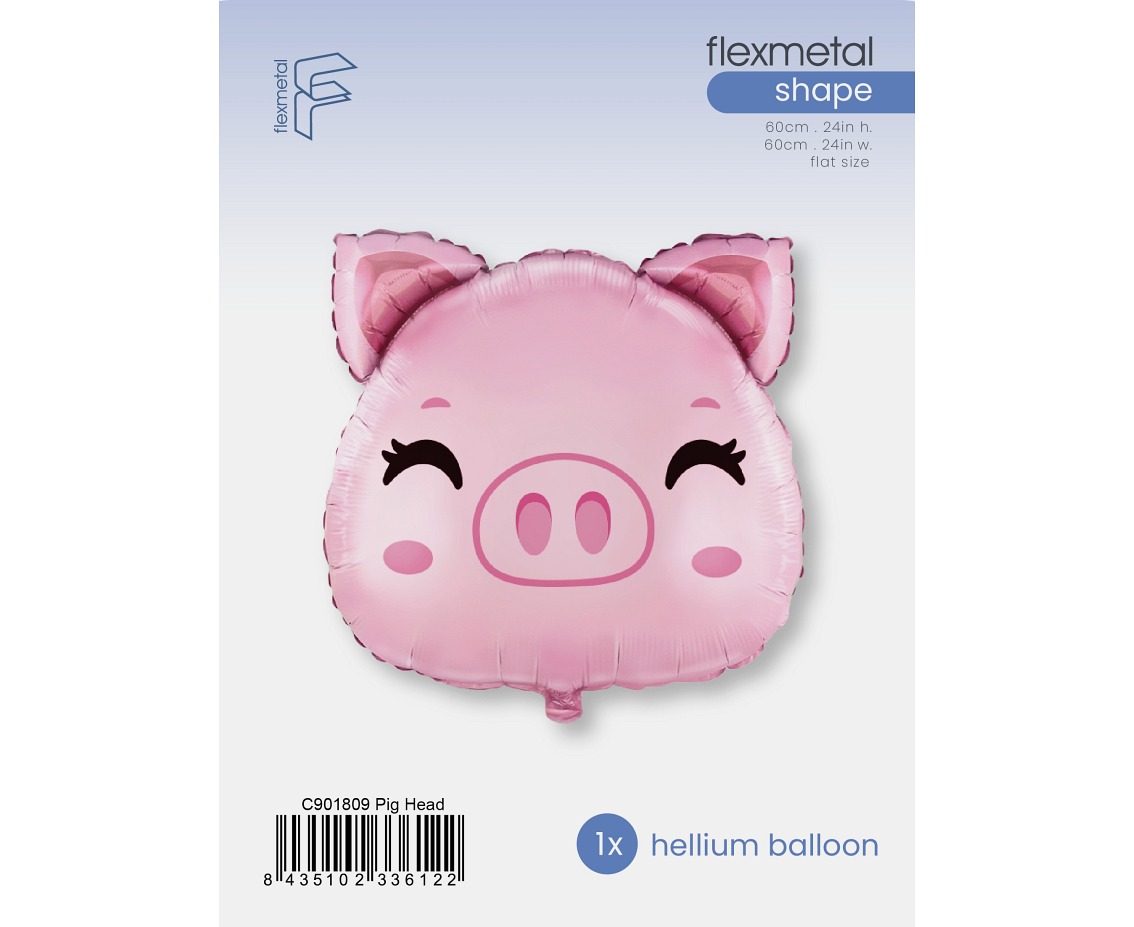 Balon foliowy 24" FX - Świnka, pakowany