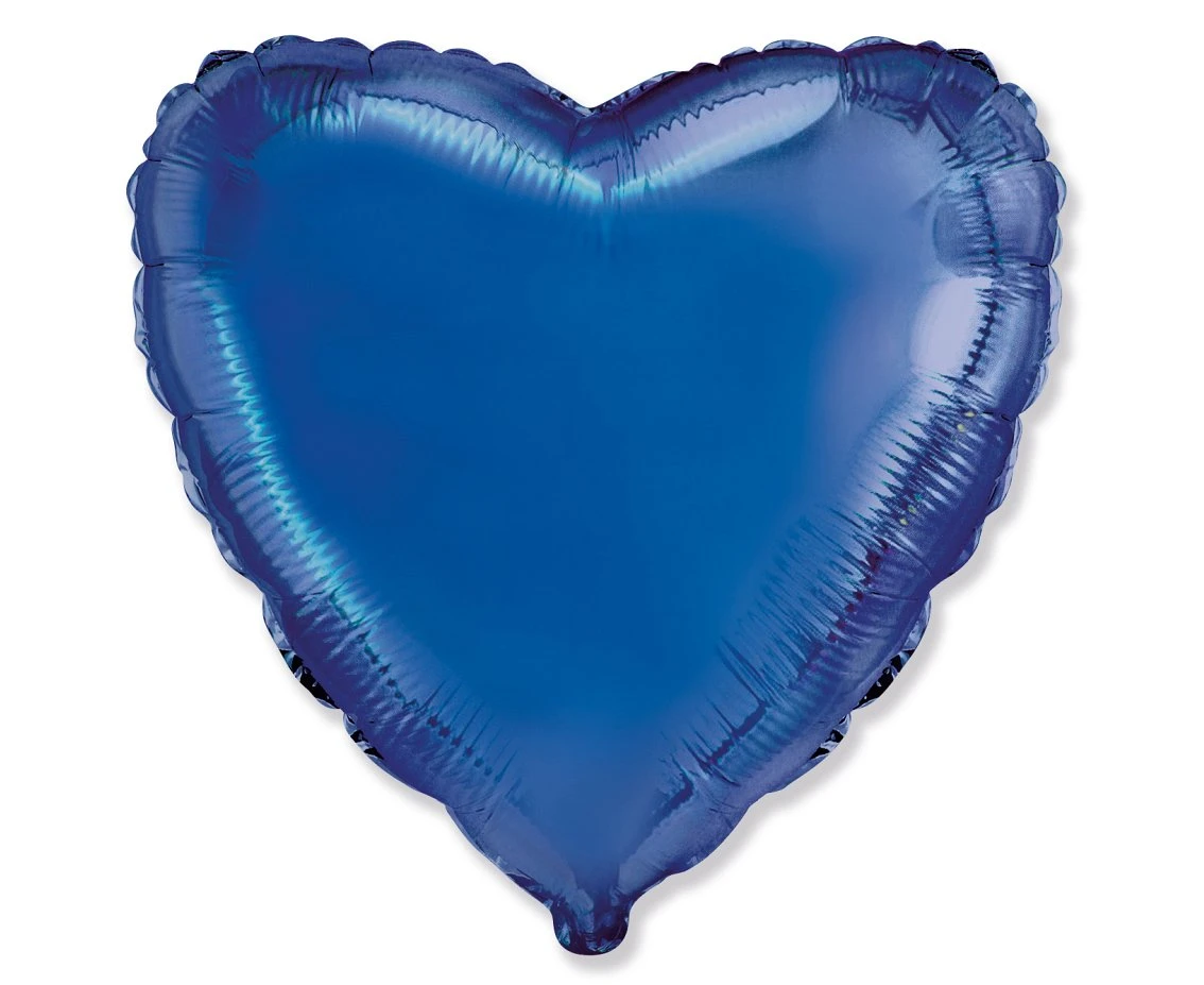 Balon foliowy 18" FX - Serce (niebieskie), pakowany