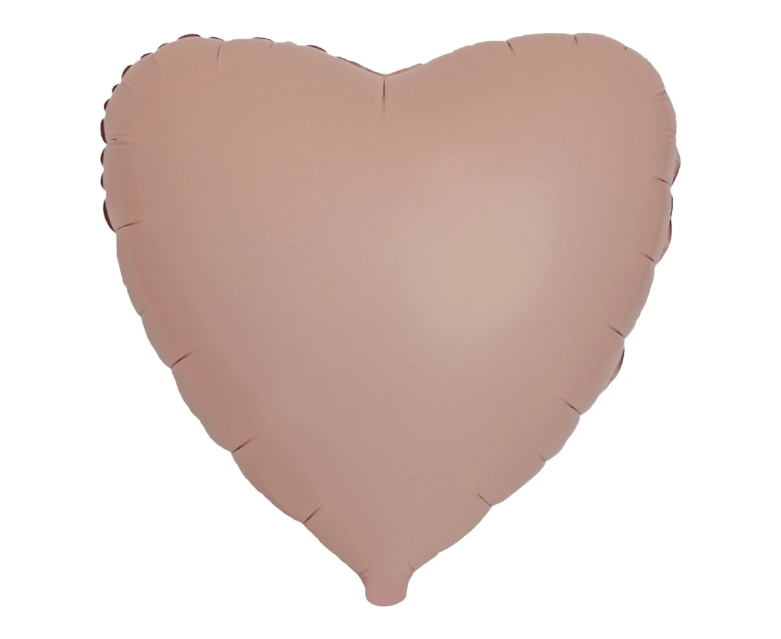 Balon foliowy 18" FX - Serce (matowe Vintage Rose), pakowany