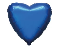 Balon foliowy 18" FX - Serce (satynowy czarny), pakowany KK