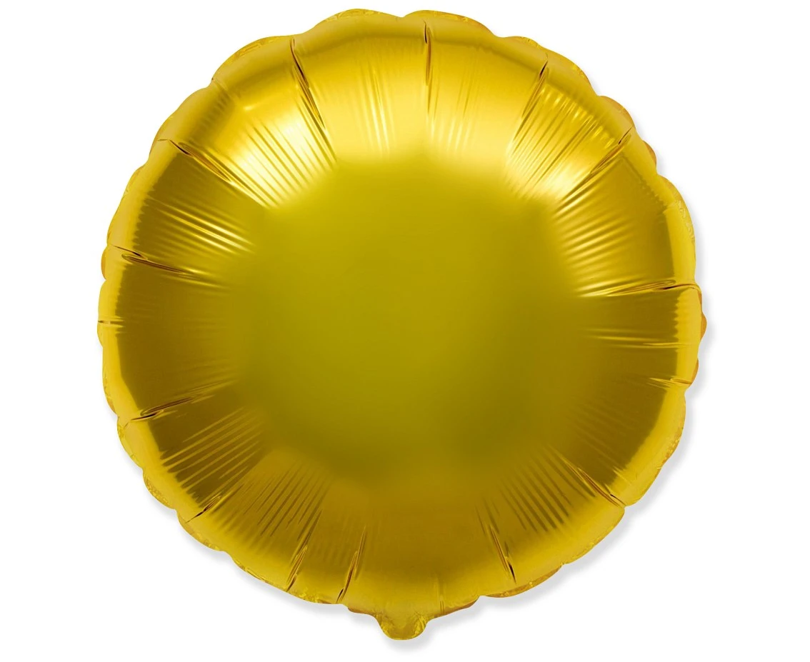 Balon foliowy 18" FX - Okrągły (złoty), pakowany