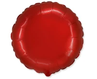 Balon foliowy 18" FX - Okrągły (czerwony), pakowany