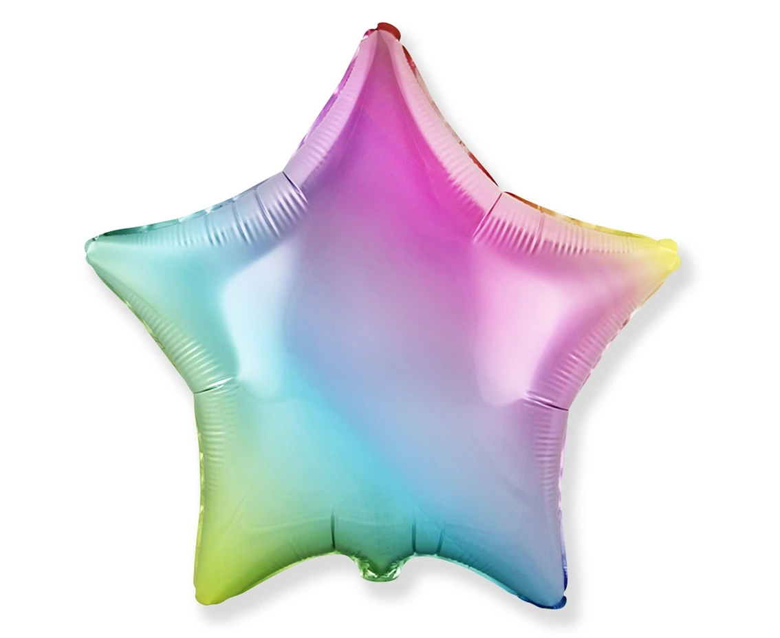 Balon foliowy 18" FX - Gwiazda (gradient pastelowy), pakowany