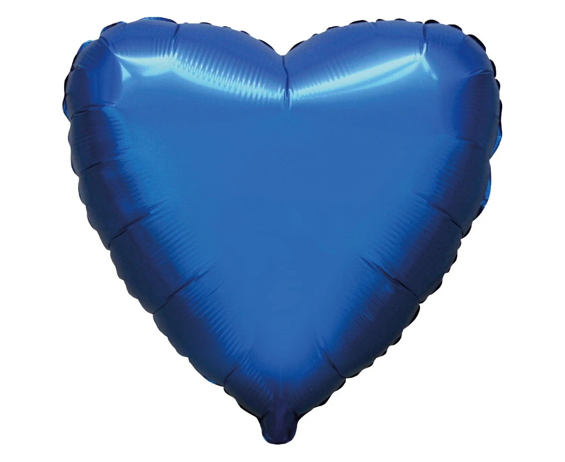 Balon foliowy 18" FX - Serce (satynowy navy blue), pakowany
