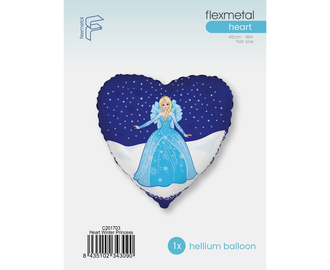 Balon foliowy 18" FX - Śnieżna Kraina - Księżniczka (blond), pakowany KK