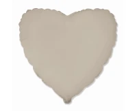 Balon foliowy 18" FX - Serce (matowe Creamy Late), pakowany