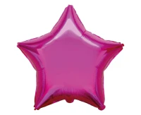 Balon foliowy 18" FX - Gwiazda (ciemnoróżowa), pakowany