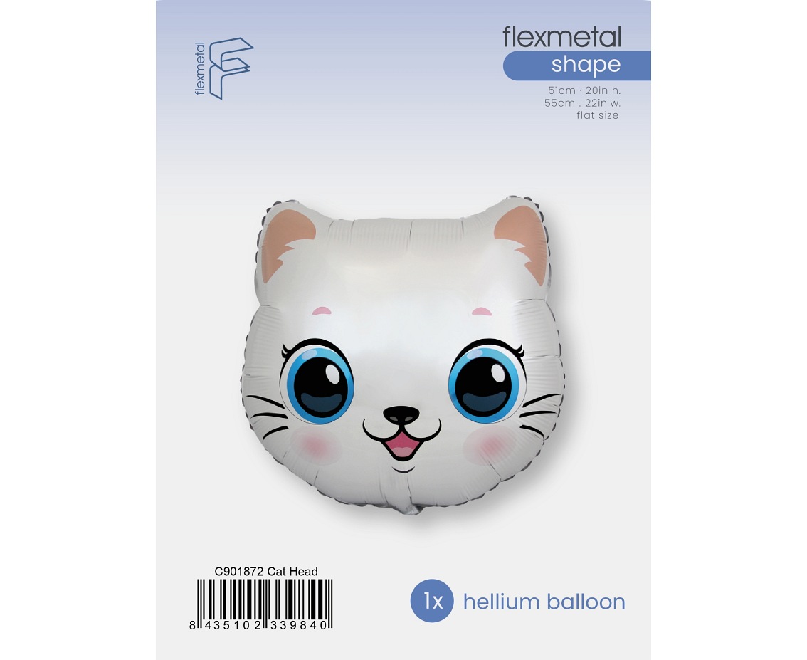Balon foliowy 24" FX - Kotek (głowa), pakowany