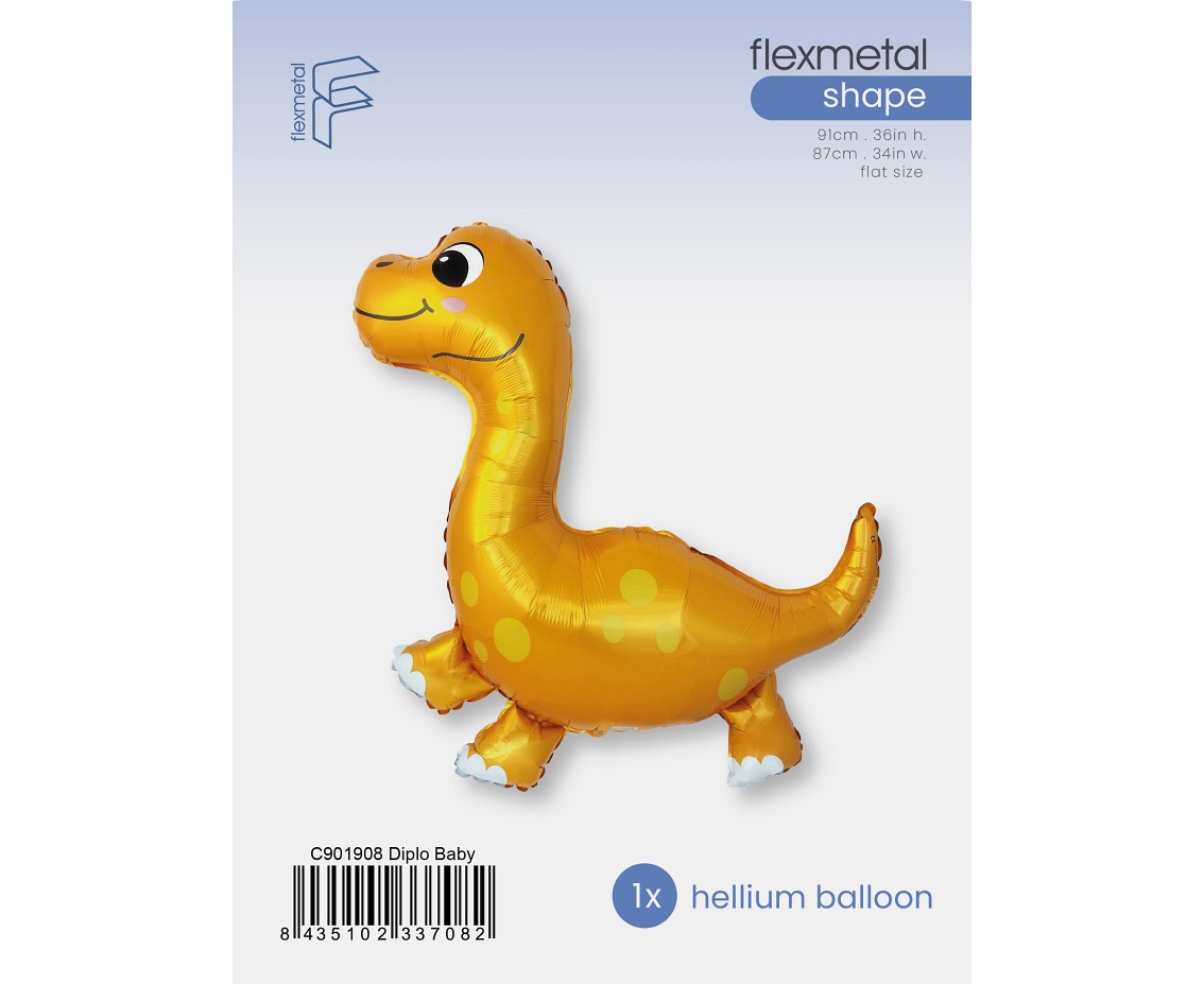 Balon foliowy 24" FX - Mały Dino - Diplo, pakowany