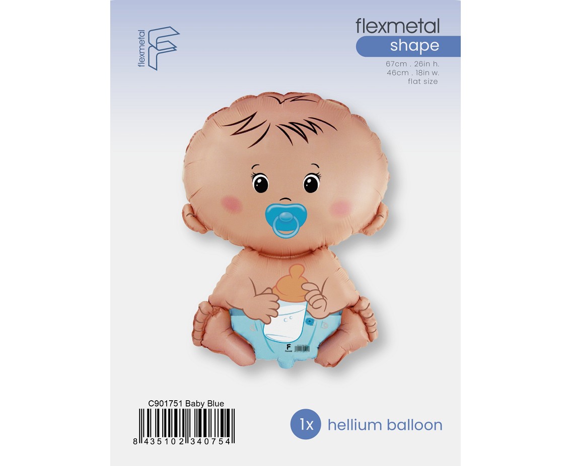 Balon foliowy 24" FX - Bobas Chłopiec, pakowany