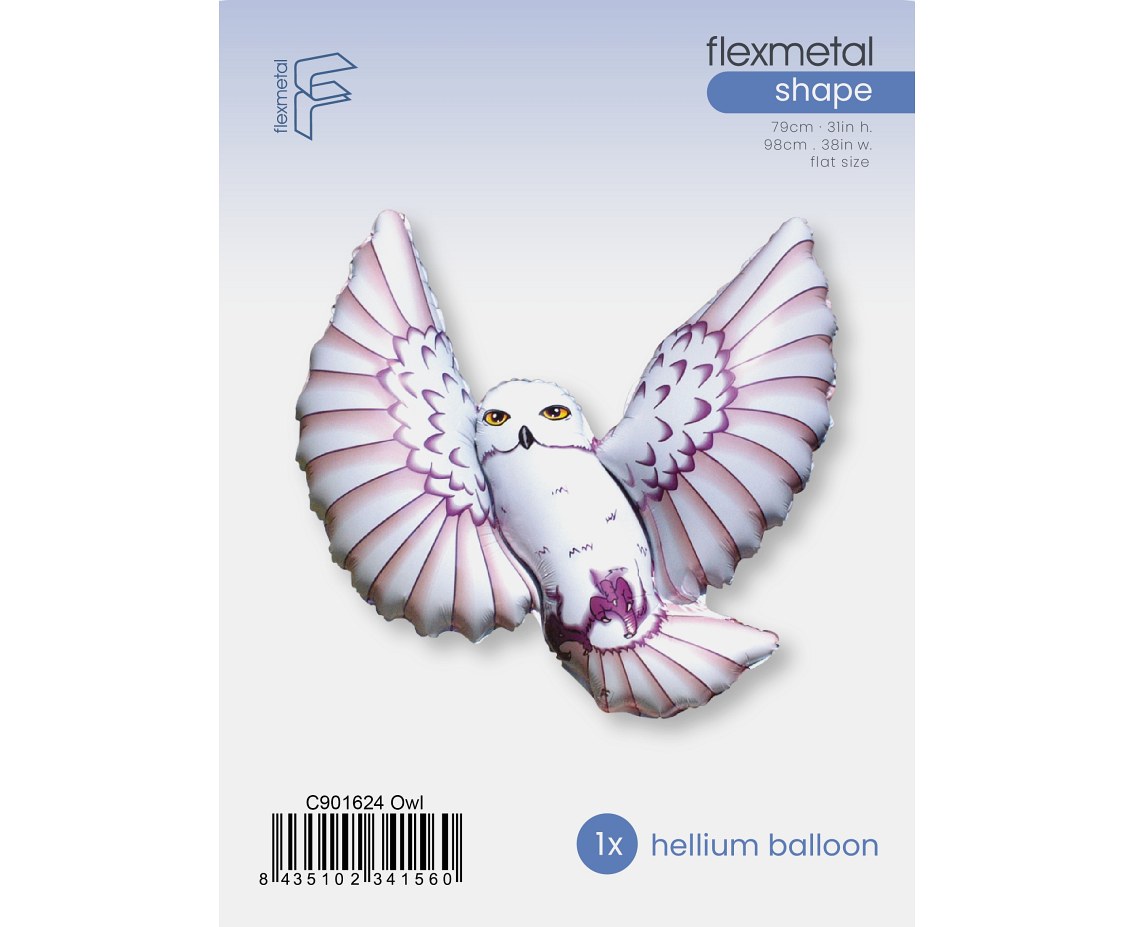 Balon foliowy 24" FX - Sowa (brązowa), pakowany