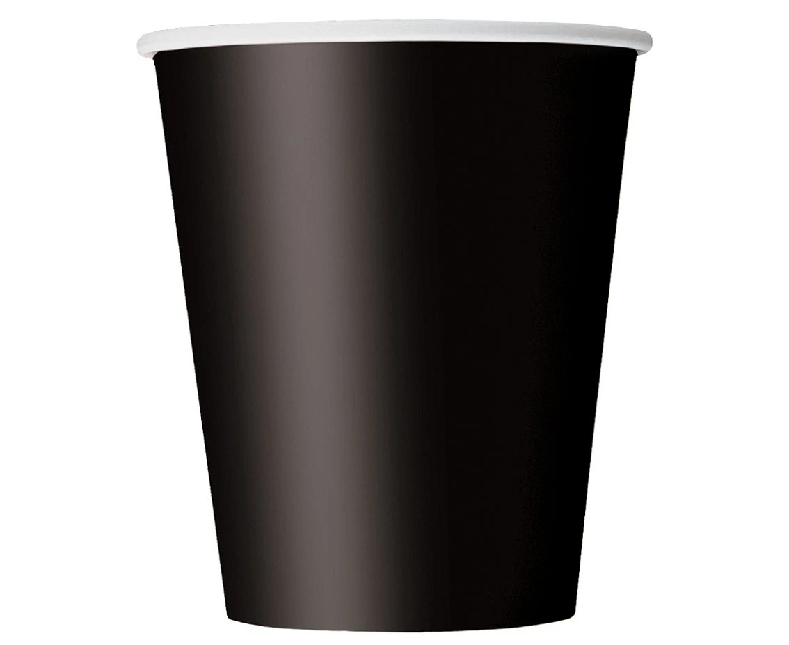 Kubeczki papierowe czarne, 250 ml., 14 szt.