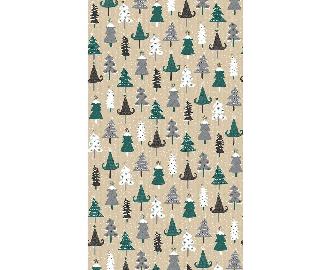 Papier ozdobny świąteczny kraft P2 200x70cm rolka 1 ark. Gwiazdka zest. 4 Grafika