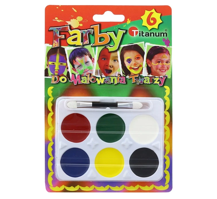 Farby do malowania twarzy i ciała 6 kol.