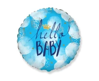 Balon foliowy 18" FX - Hello Baby Boy, pakowany