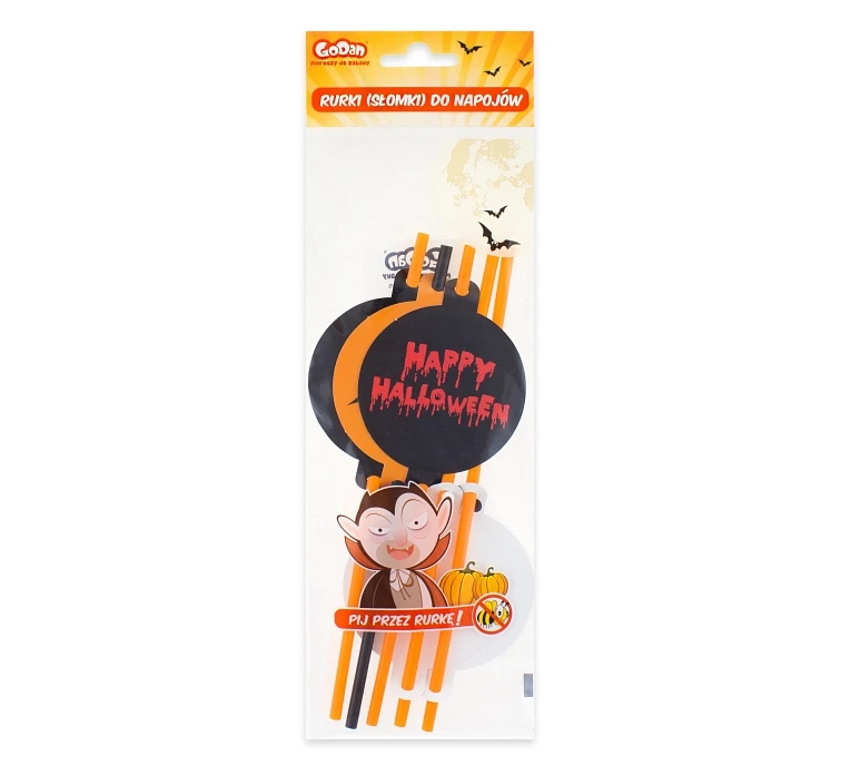 Rurki (słomki) z medalionem "Halloween", 5 szt. KK