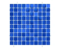 Panel dekoracyjny niebieski, przezroczyste tło, 30x30 cm/ 100 kwadratów
