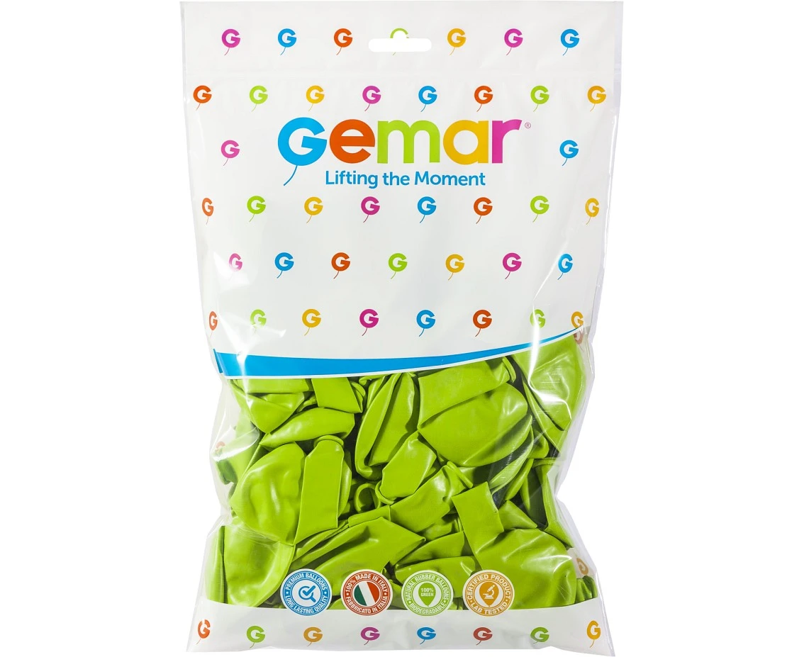 Balony Gemar 9", pastel pistacjowe, 100szt.