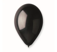 Balony Gemar 9", pastel czarne, 100szt.
