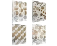 Torebka prezentowa A5 Kropki srebrne 18x23x10 cm, mix, 1 szt.